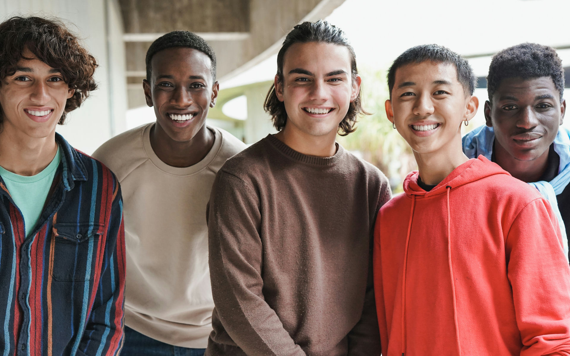 group of teens smiling summer activity