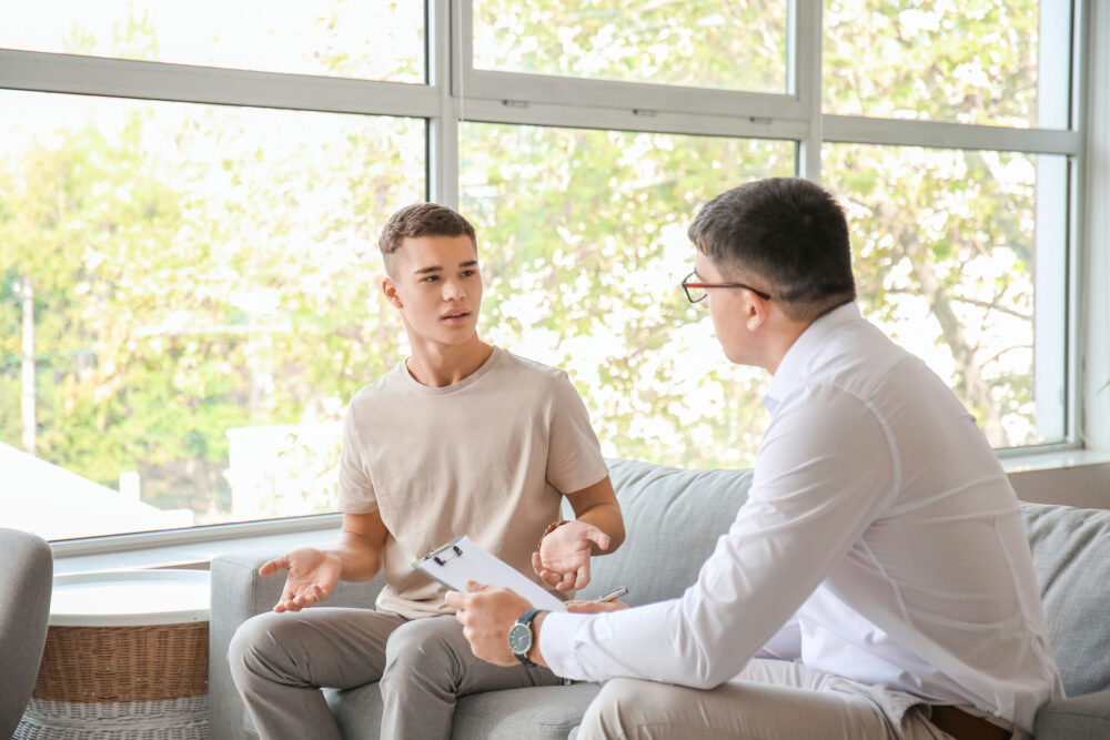 teen boy with adhd attending therapy in Florida
