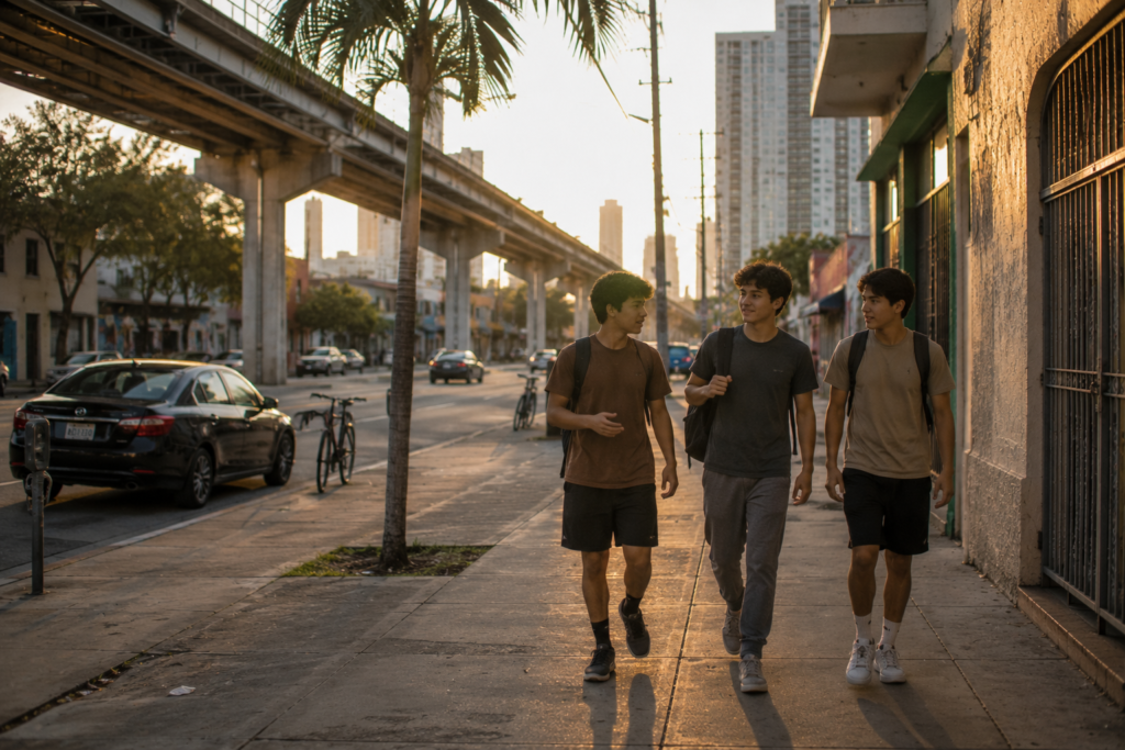 Latino teen boy feeling better after working on his mental health